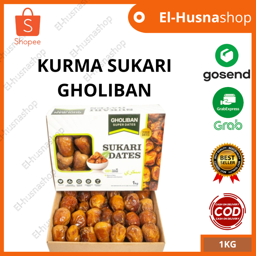 

Kurma Sukari 1kg Gholiban Korma Premium Basah Sukkari Fresh Original