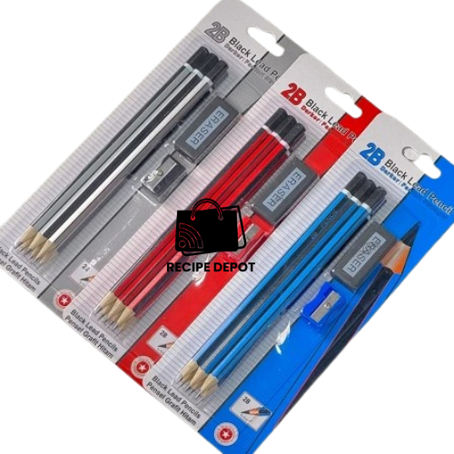 

Paket Alat Tulis Perlengkapan Anak Sekolah Pensil Pensil Set Rautan Penghapus 2B Black Lead High Quality