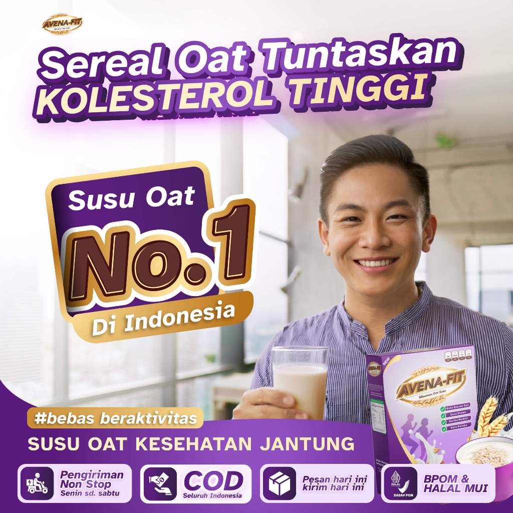 

Avenafit - Sereal Oat Susu Solusi Menurunkan Kolesterol & Menyehatkan Jantung Secara Alami