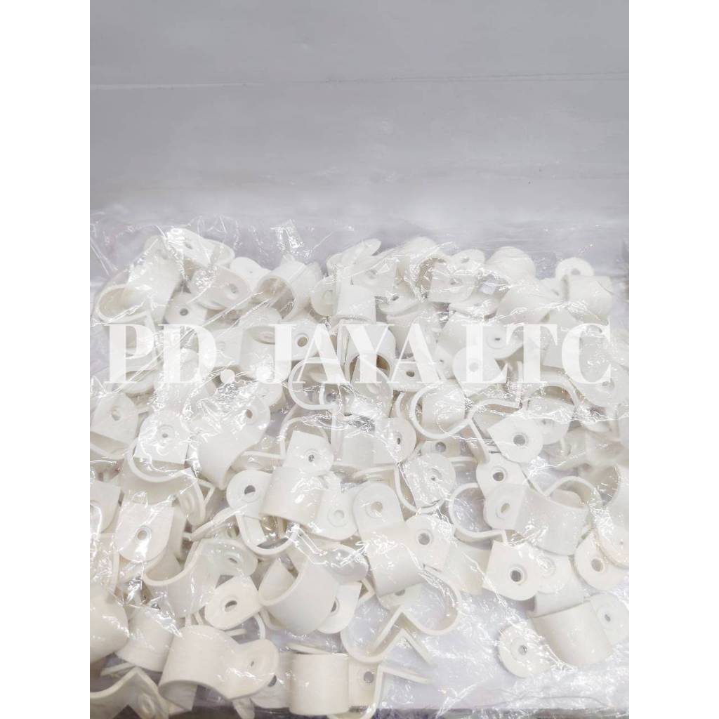 Klem Kabel 20mm - Klem Kabel Untuk Pipa 20MM Isi 100pcs