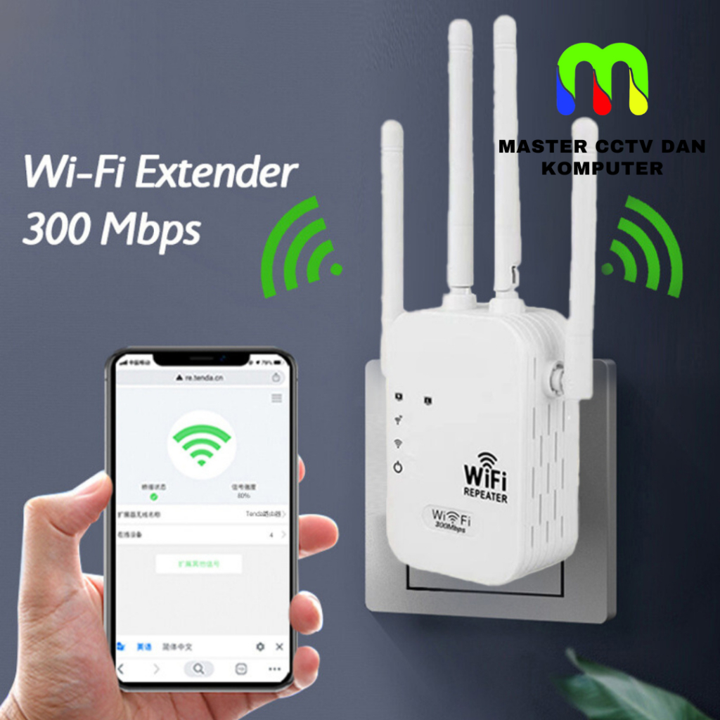 Wifi repeater Wireless  Penguat Sinyal 5G Amplifier Signal Booster 4 Antenna D06