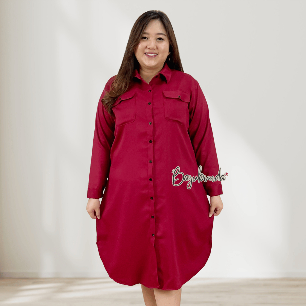 LD 120 TUNIK JUMBO BAJU BIG SIZE WANITA LONG POCKET