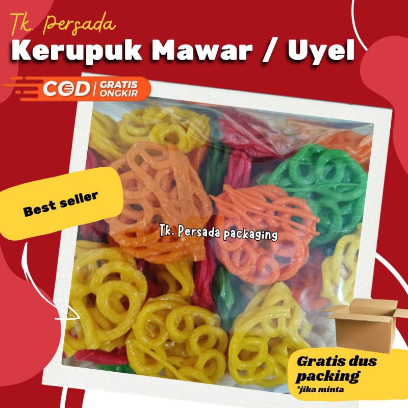 

[ 500 gr ] Kerupuk Mawar Warna - Kerupuk Seblak Warna - Kerupuk Mawar Putih - Kerupuk Uyel Polos