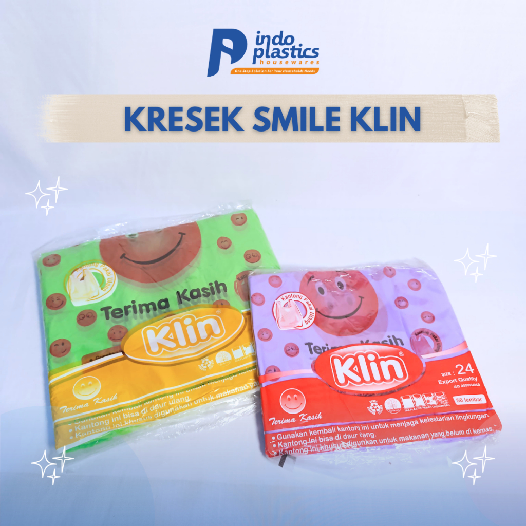 Kantong Kresek Warna Thankyou Smile Klin UK 24 & 28 Isi 50/Tas Kresek Hajatan Berkat