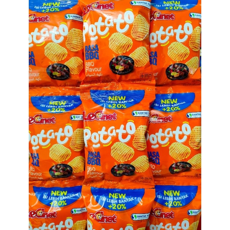 

Chiki Leanet Potato BBQ (1 Renteng isi 10 pcs)