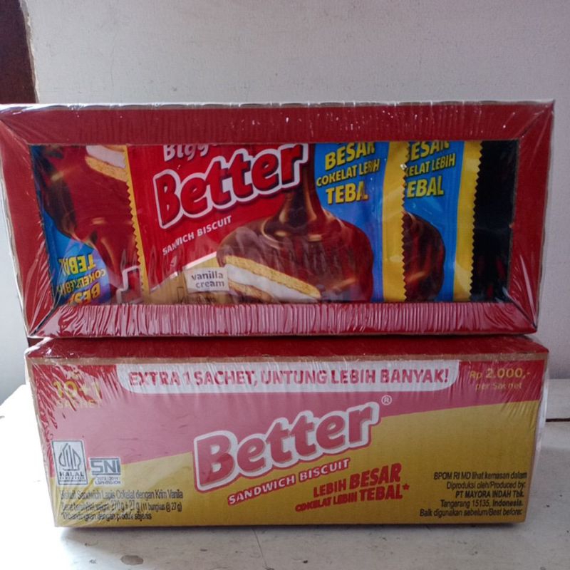 

BETTER BIGGER BISKUIT SANDWICH 1PACK ISI 10PCS