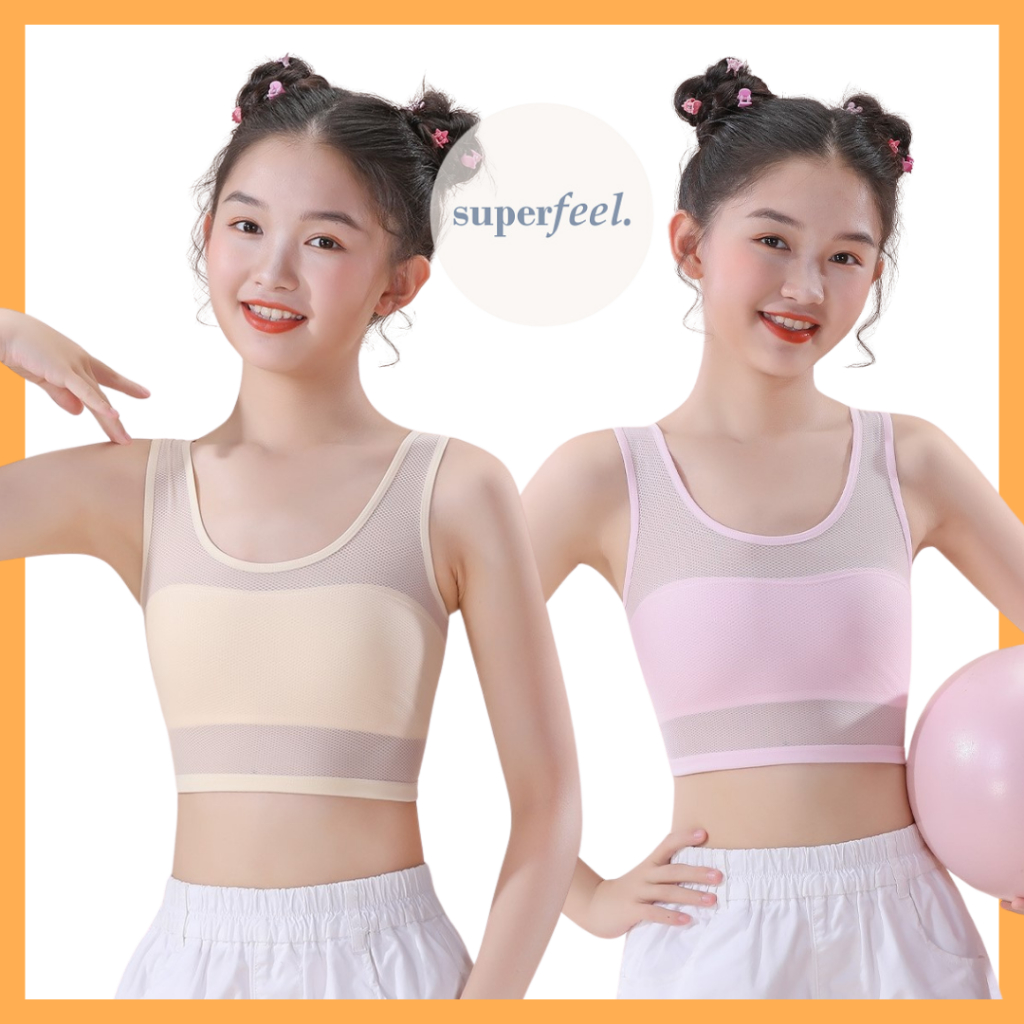 SFL MINISET ANAK PEREMPUAN SD SMP SMA REMAJA STYLISH MODEL SPORTY DENGAN MESH BUSA PAD KATUN GAYA BH