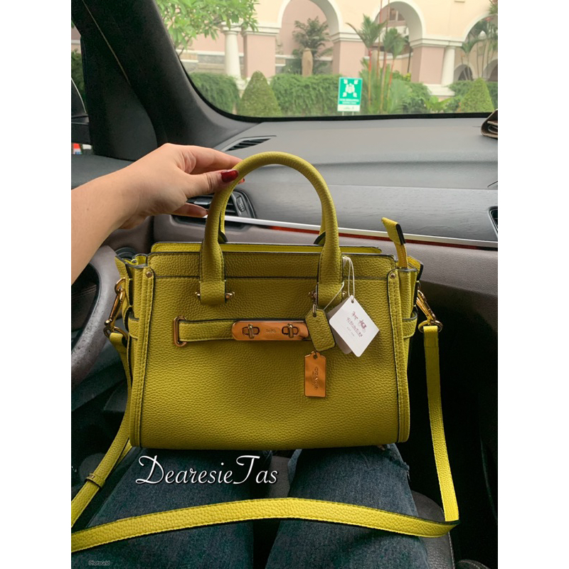 CSw Tas Wanita Selempang tenteng handle free box import bag ready warna hitam lime khaki coklat