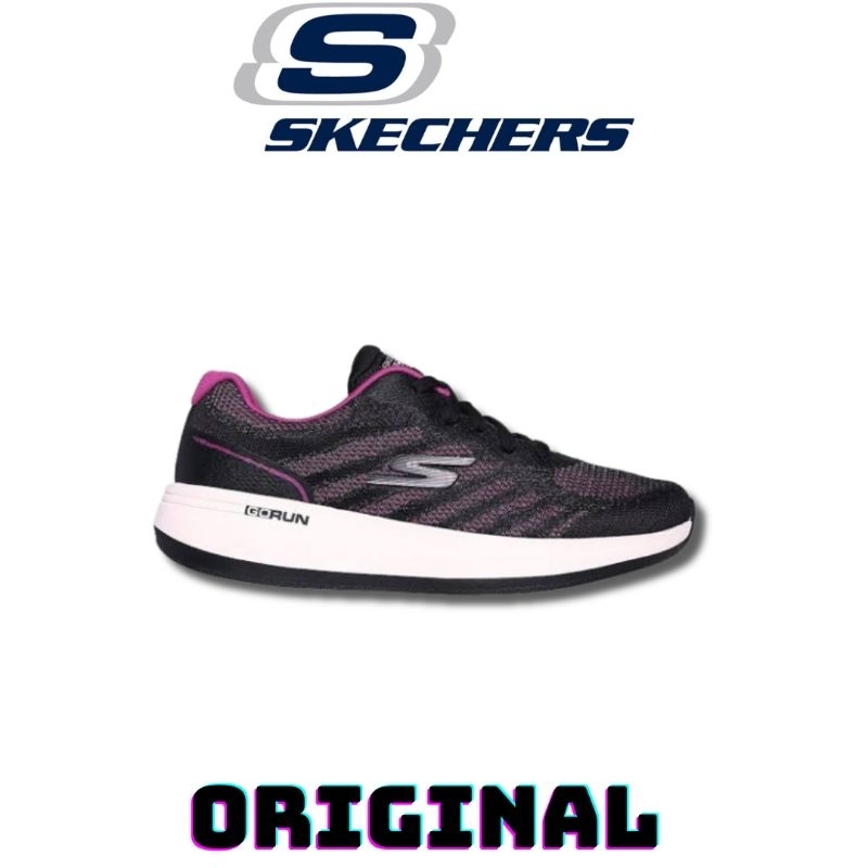 Sepatu Skechers Go Run Pulse 2.0 Black Purple Women's ( 129106/BKPR ) Original