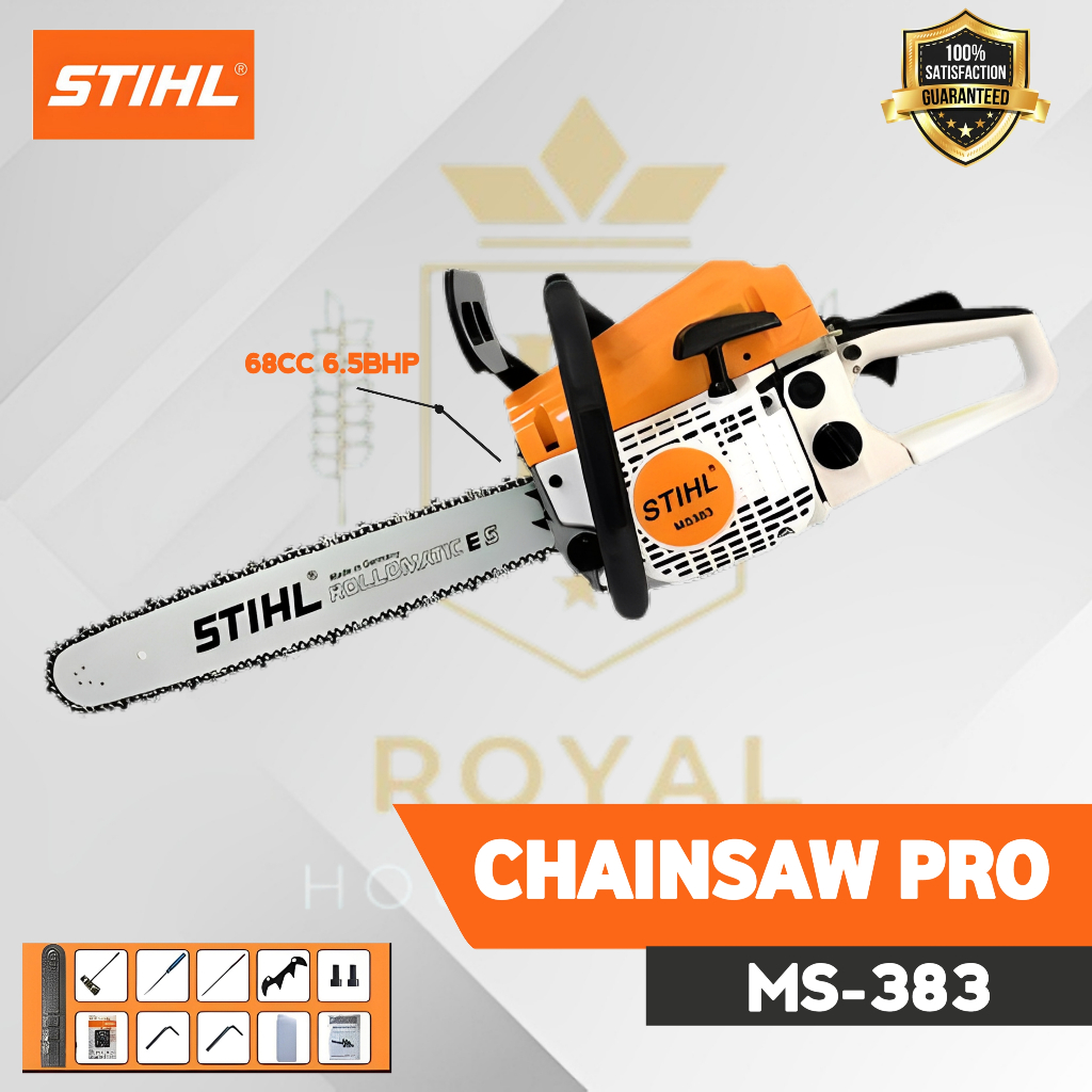 STIHL Gergaji Mesin Potong Kayu Senso Chainsaw Mesin 68CC 2Tak Mesin Gergaji 22 Inch Gergaji Bensin