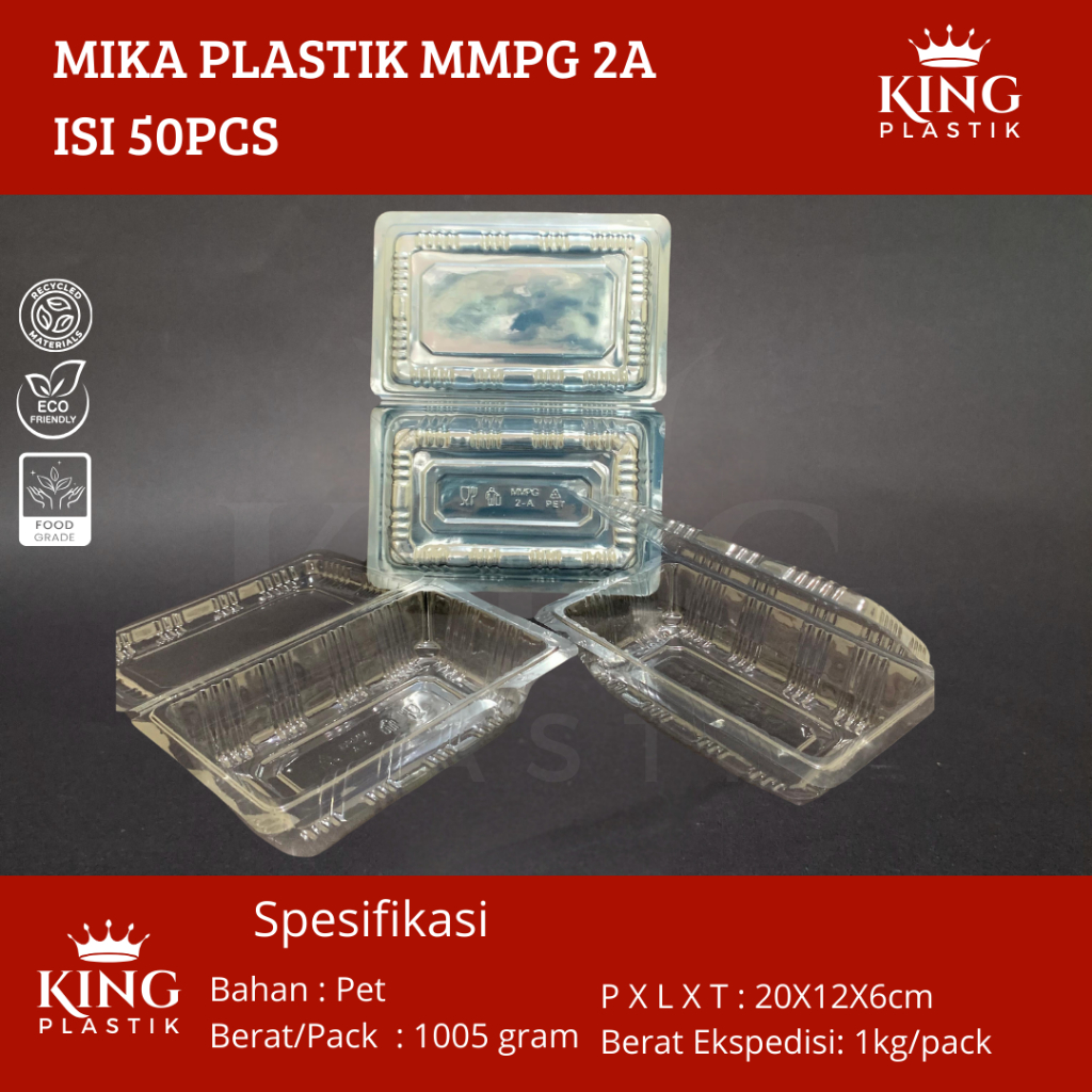 Mika Plastik MMPG 2A | Mika Kue Makanan Uk 2A @50pcs