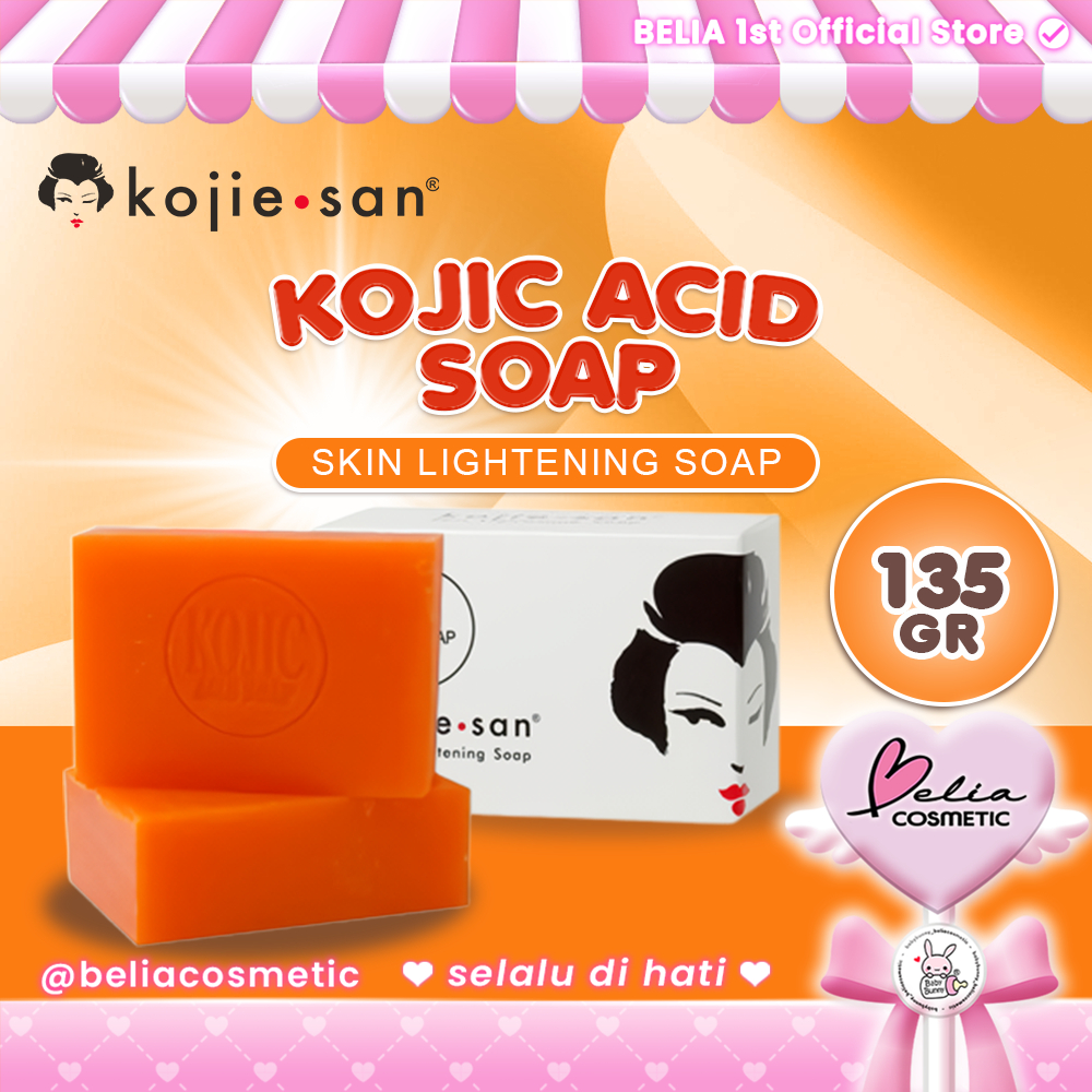 ❤ BELIA ❤ KOJIE SAN Kojic Acid Soap135g | Sabun Kojic Acid