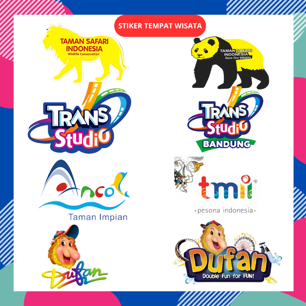 

Sticker Stiker Taman Safari / Jakarta Aquarium TMII / Stiker Wisata / Stiker Mobil Laptop Waterproof