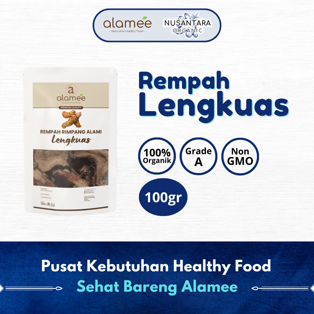 

ALAMEE 100gr Lengkuas Kering Dried Galangal Iris Rempah Organik Alami Bumbu Seasoning Masakan Masak