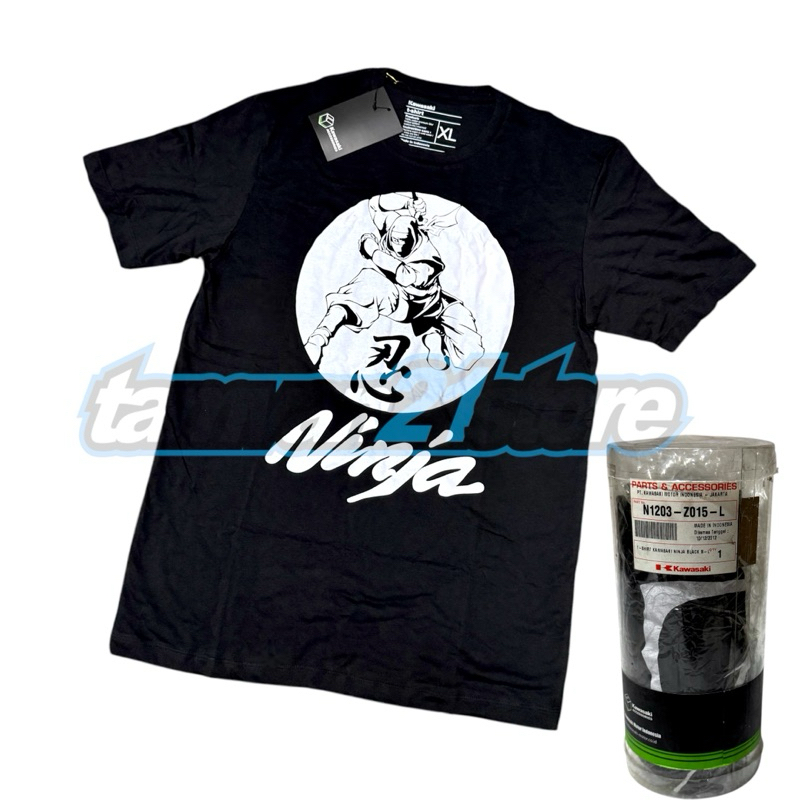 TSHIRT BAJU KAOS NINJA CIRCLE BLACK ORIGINAL KAWASAKI Z026