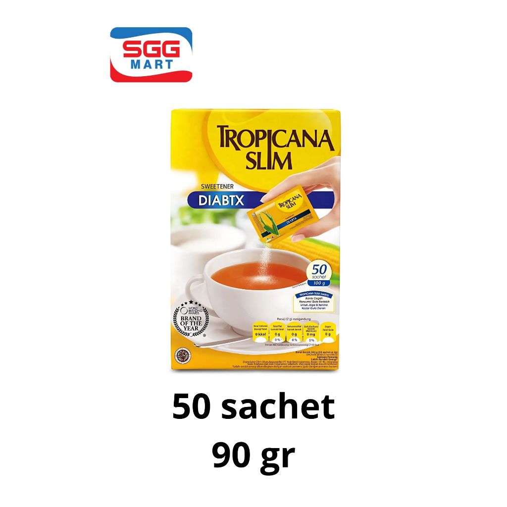 

Tropicana Slim Sweetener DIABETX 90GR [50 sachet @1.8gr]