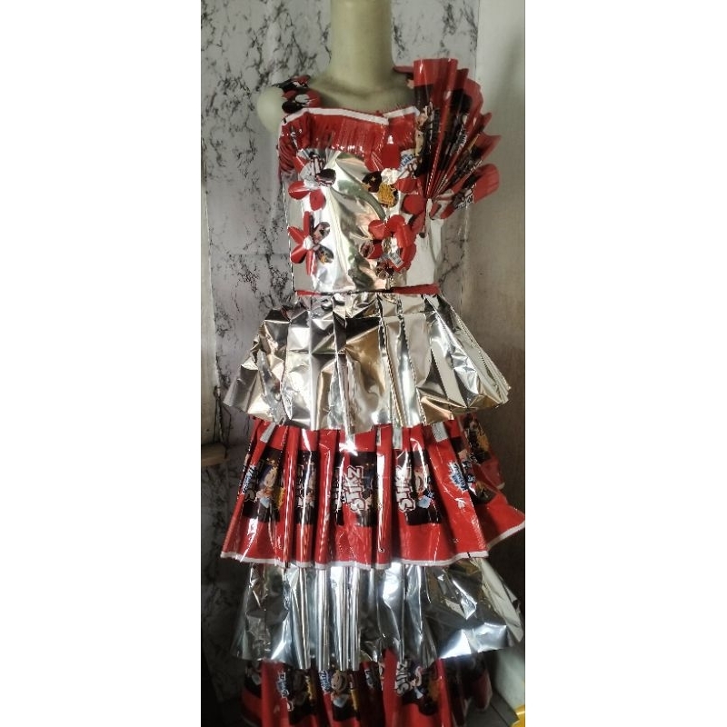 Baju daur ulang,daur ulang, dress daur ulang, kostum daur ulang