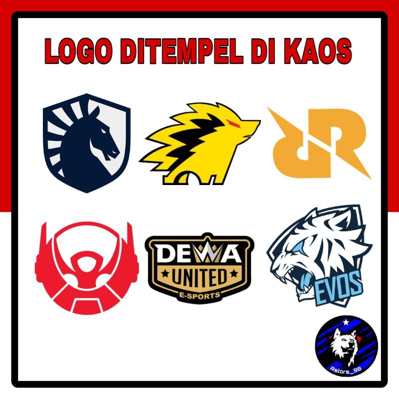 LOGO DTF ESPORT ESPORTS RRQ LIQUID ONIC EVOS ALTER EGO DEWA UNITED BIGETRON