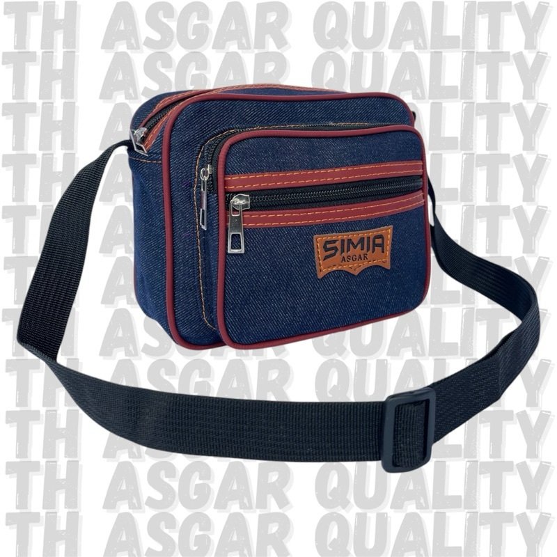 tas selempang beakpack tas pria wanita tas jeans denim