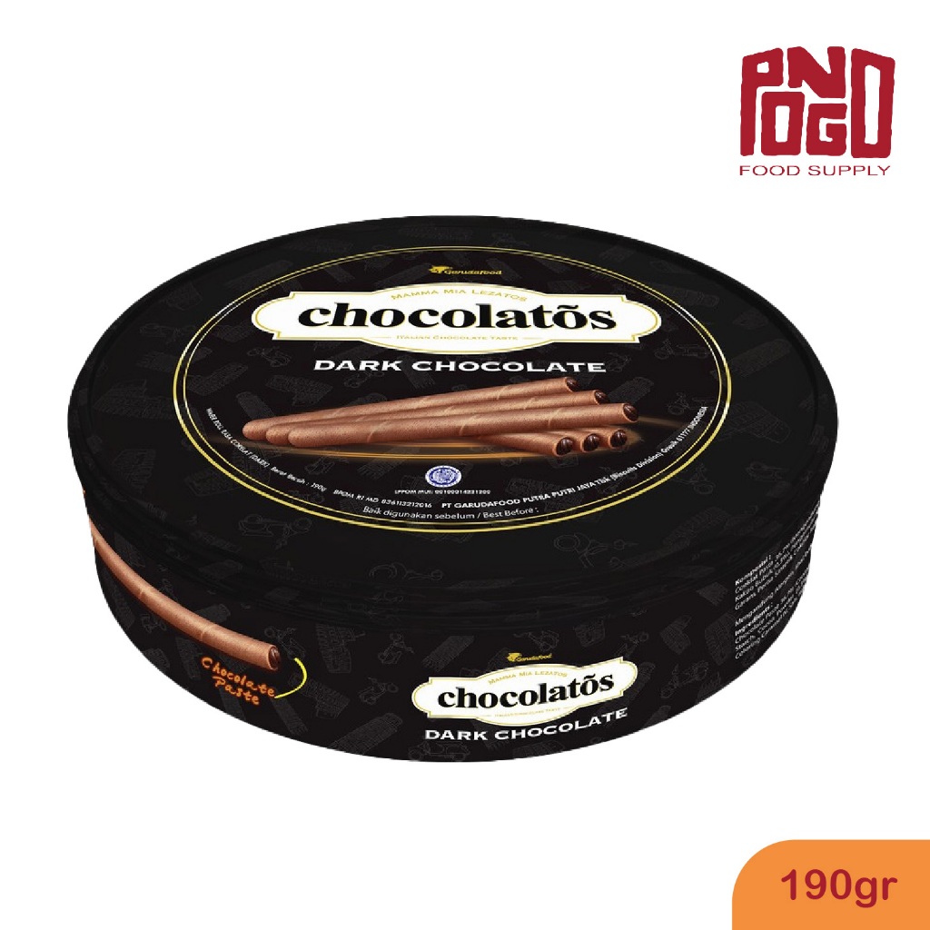 

Gery Wafer Roll Chocolatos Dark 190gr Wafer Biskuit Lebaran