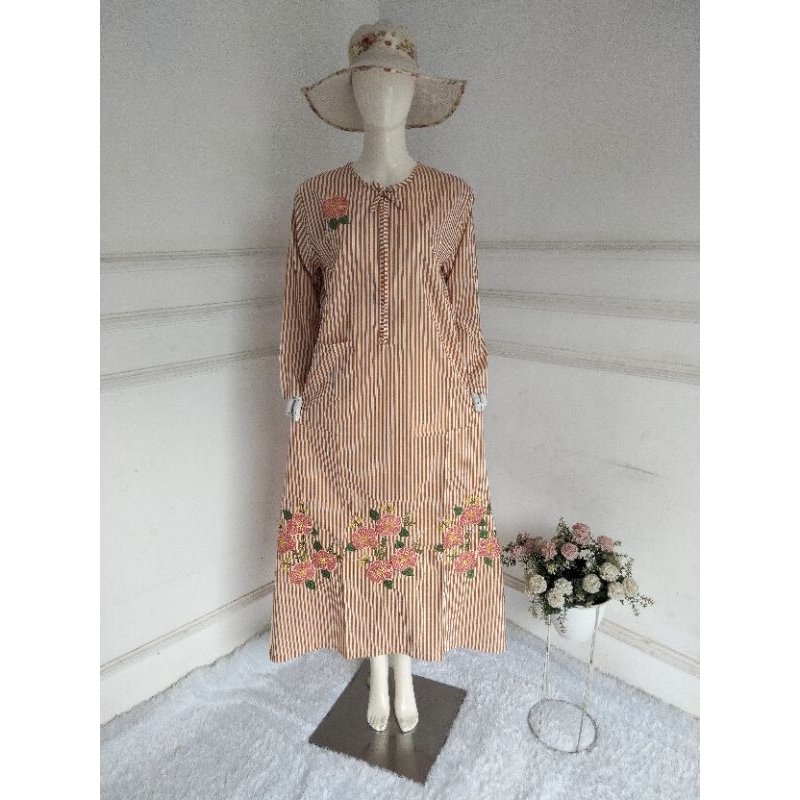 Daster bordir malang daster lengan panjang