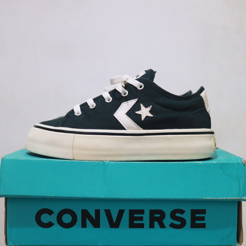 Sepatu Converse Star Replay Platform Black White original preloved