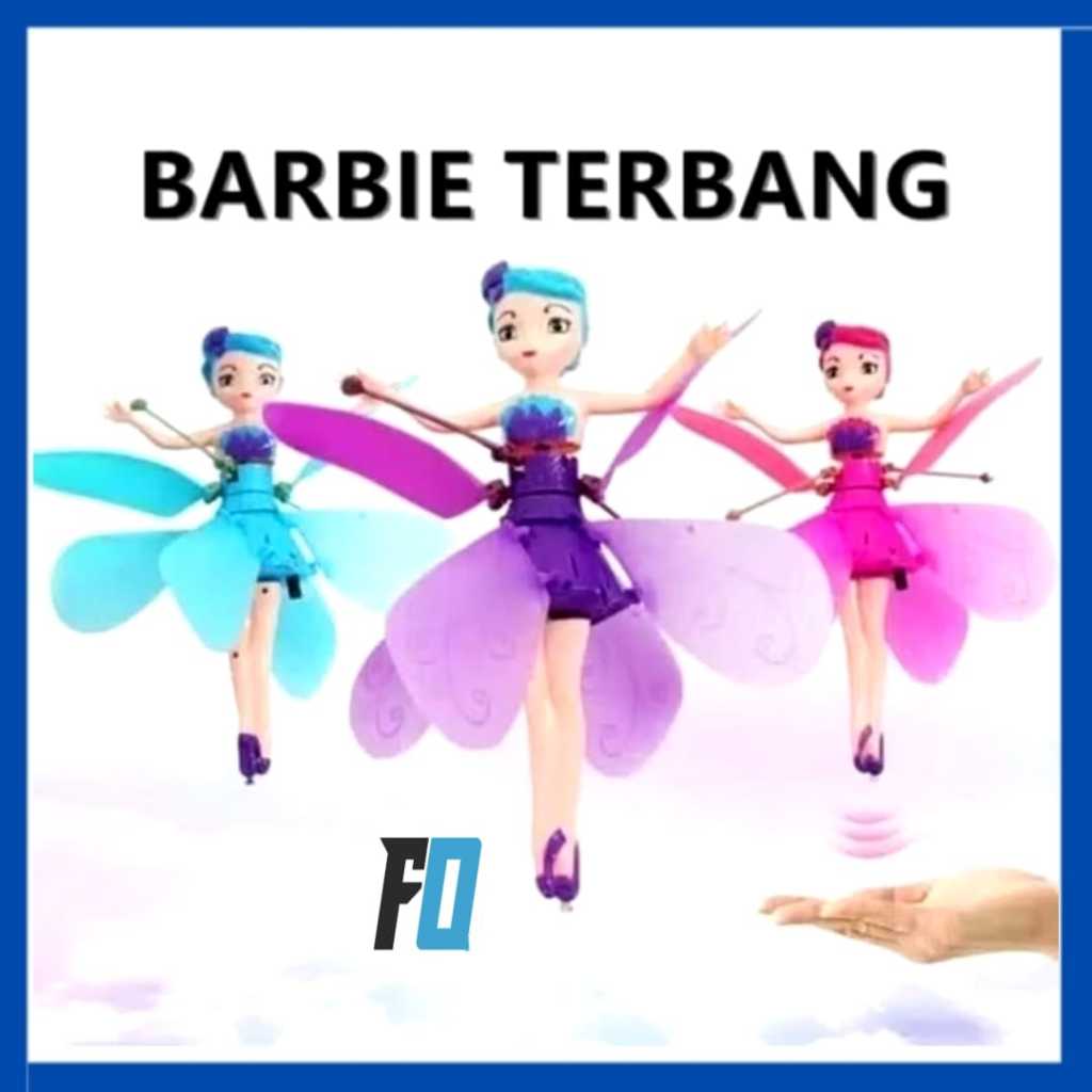 (FO)Peri Terbang /Mainan Doll Princess Flying Charging Sensor Tangan