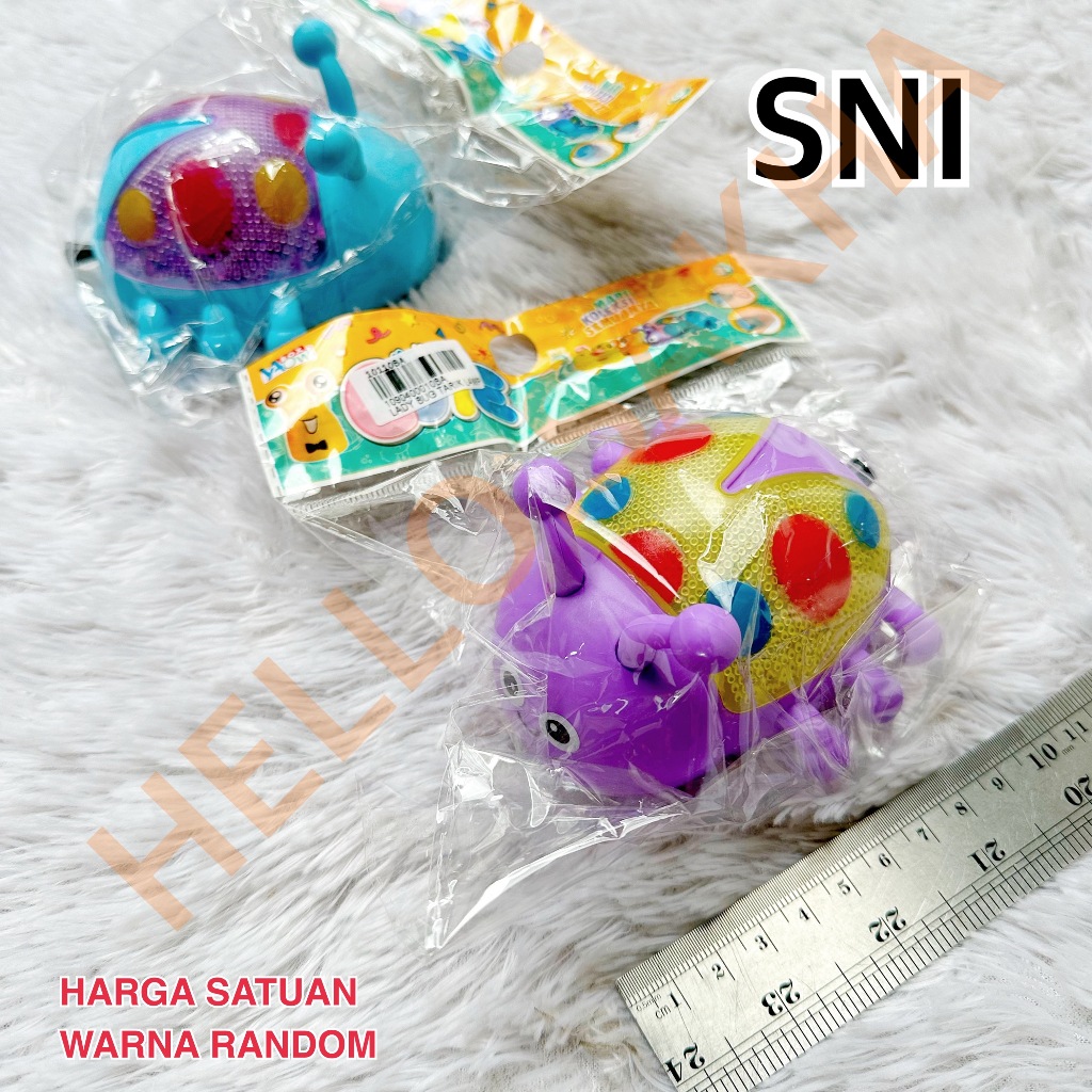 MAINAN BA 10 KUMBANG KEPIK TARIK JALAN ADA LAMPU LIGHT TANPA BATERAI BISA GERAK WARNA WARNI LUCU LAD