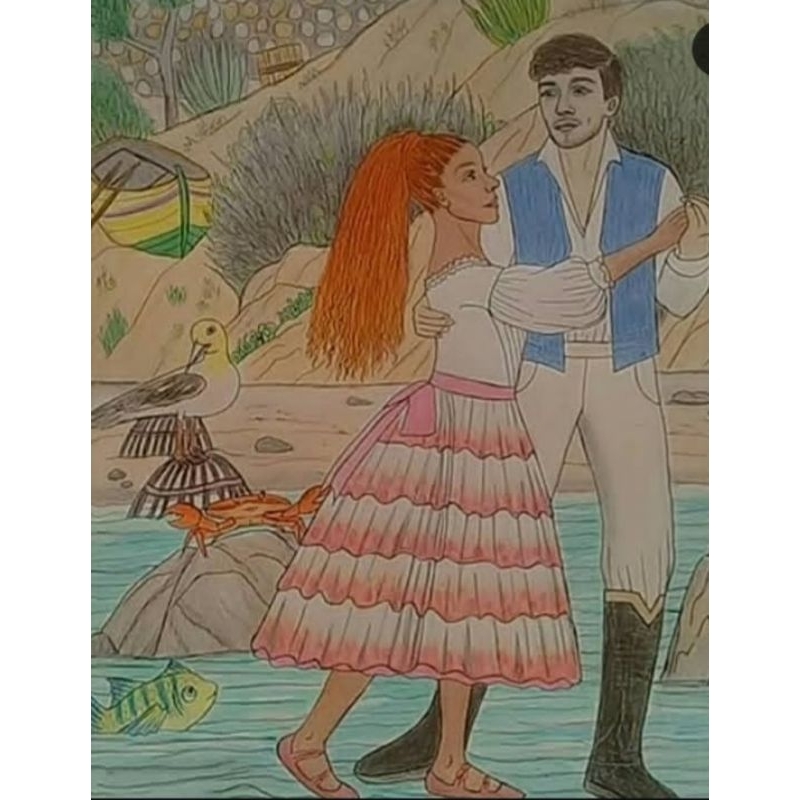 

the little mermaid 2023 ariel eric drawing/gambar/art handmade