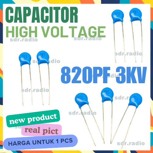 821 3KV 820PF 820pf 820 pf high voltage ceramic capacitor