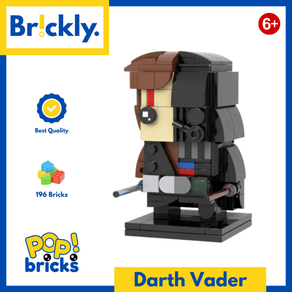Darth Vader - Brickly POP Bricks Star Wars Movie Mainan Balok Susun Blocks Mini Bricks Karakter