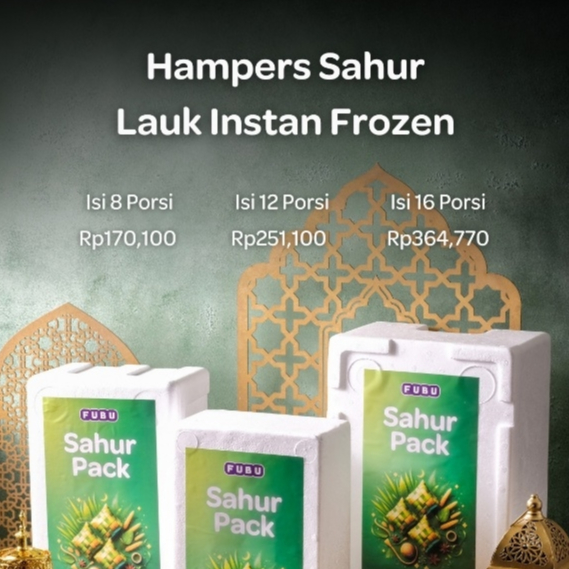 

FUBU Sahur Pack - Hampers Lebaran Ramadan Paket Makan dengan Ucapan - Lauk Instan Frozen Food Ramadhan Halal