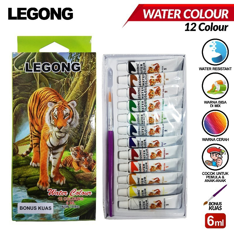 

CAT AIR / WATER COLOUR LEGONG 12 WARNA 6ML / 18 WARNA 12ML FREE KUAS*