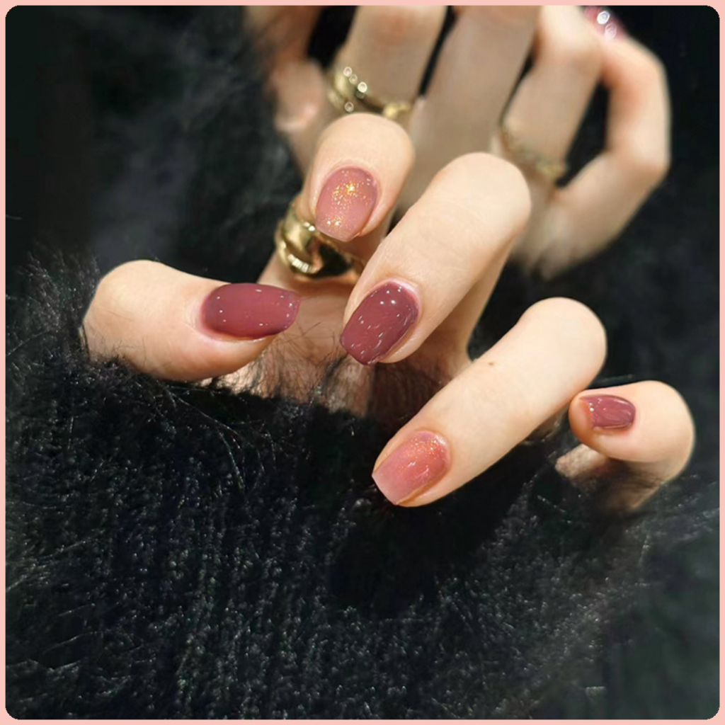 24pcs Kuku Palsu Kuku Pendek French Nail Kuku Palsu Panjang