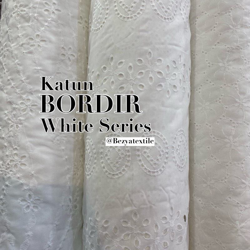 KATUN BORDIR WHITE SERIES /KATUN BORDIR BOLONG-BOLONG / KATUN BORDIR PUTIH