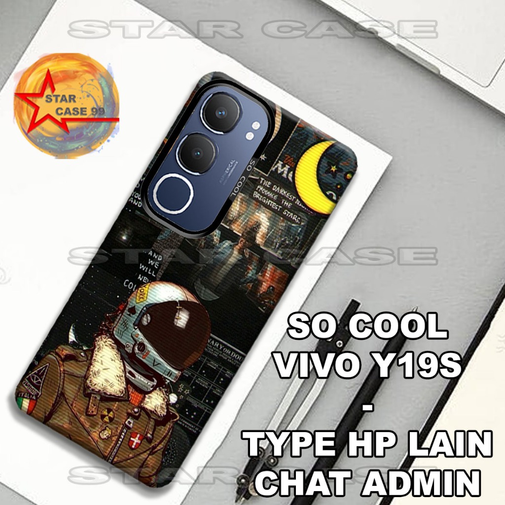 S18-Case hybrid IMD VIVO Y19S - motif nasa- kesing VIVO Y19S -casing-cassing-pelindung Hp-silicon