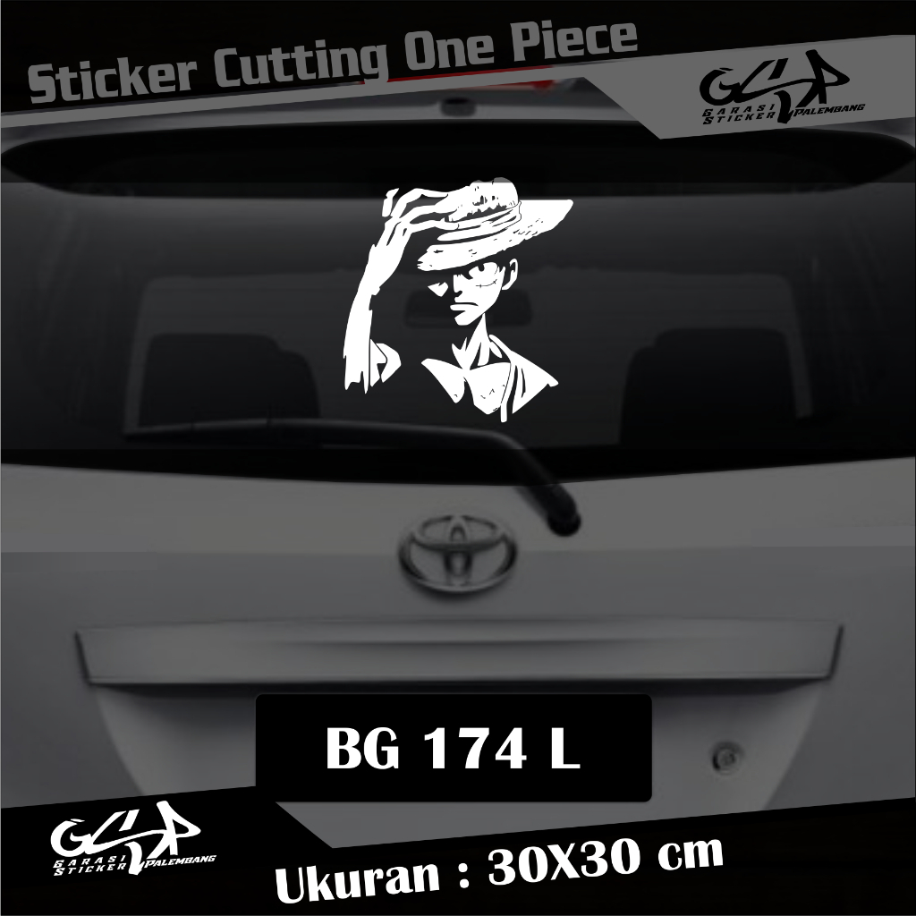 cutting sticker one piece sticker kaca belakang mobil stiker body