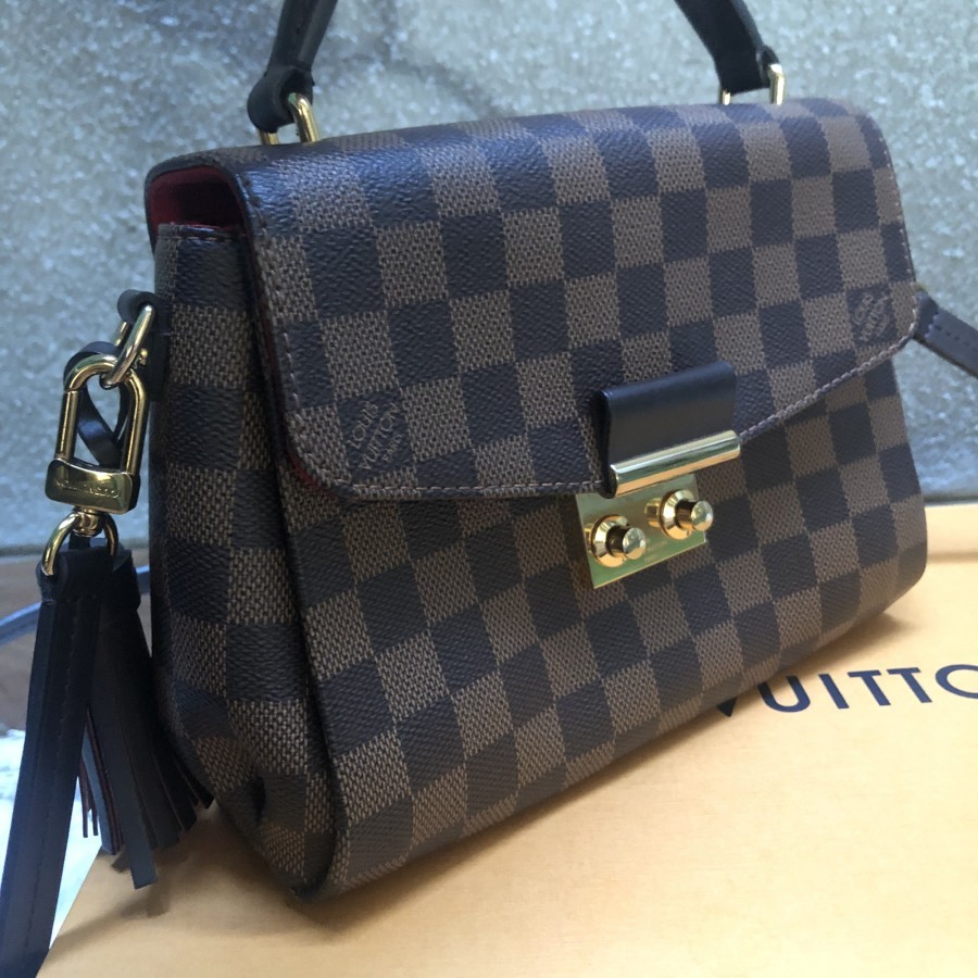 Tas Wanita Louis Vuitton LV Original Asli Croisette Damier Ebene