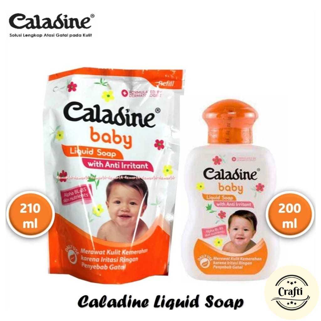 CRF Caladine Soap Pouch 210ml Orange Sabun Cair Bayi Caladine / Liquid
