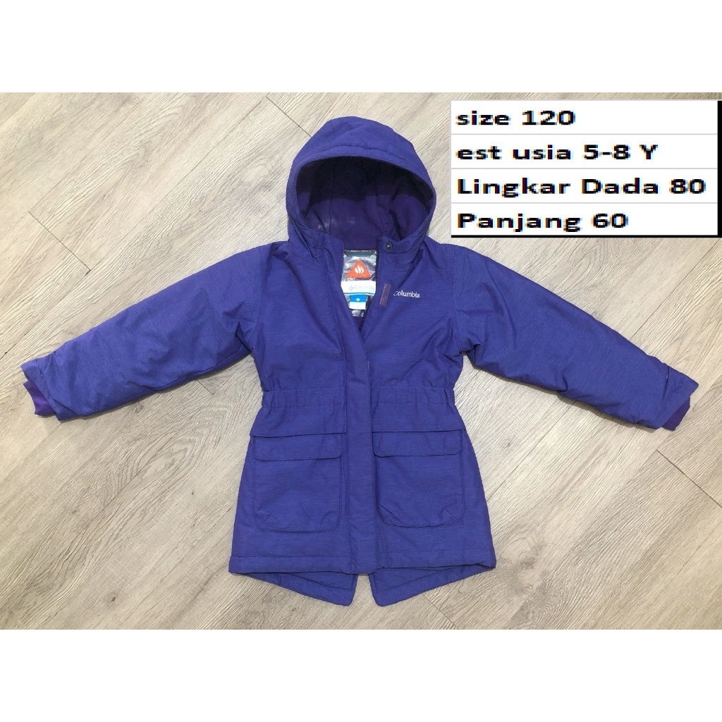 Jaket COLUMBIA - Jaket Outdoor Waterproof Hoodie Running Second Preloved Anak Remaja-Dewasa