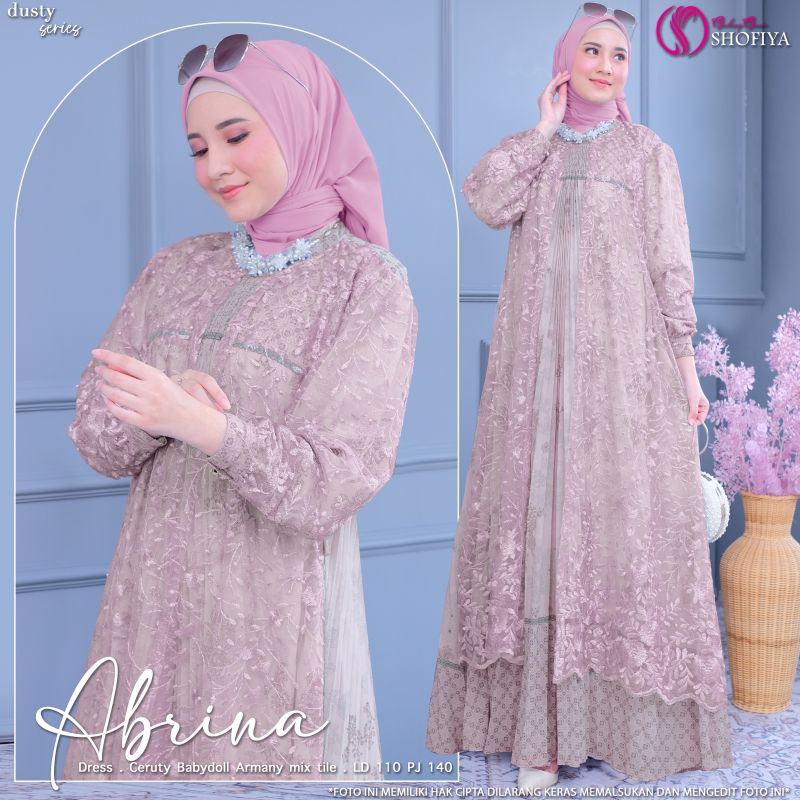 ABRINA Dress Gamis By Shofiya/ Dress Premium/ Gamis Shofiya/ Ori Shofiya/ Dress/ Gamis/ Family Fashi