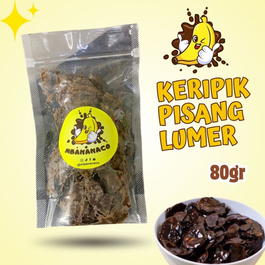 

Mbananaco - Keripik pisang coklat lumer 80gr - Pisang Cokelat - Crispy - Cemilan - Snak enak