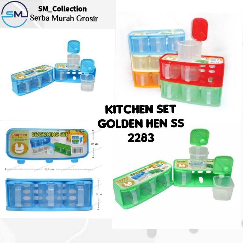 Tempat Bumbu/Wadah Lada/kitchen Set golden/tempat bumbu