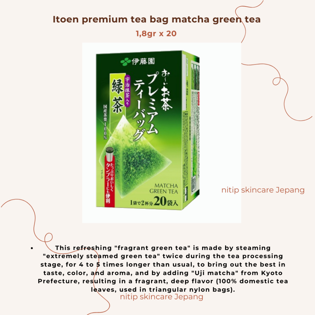 

PO jepang -- itoen ocha matcha jepang, itoen premium tea bag matcha green tea