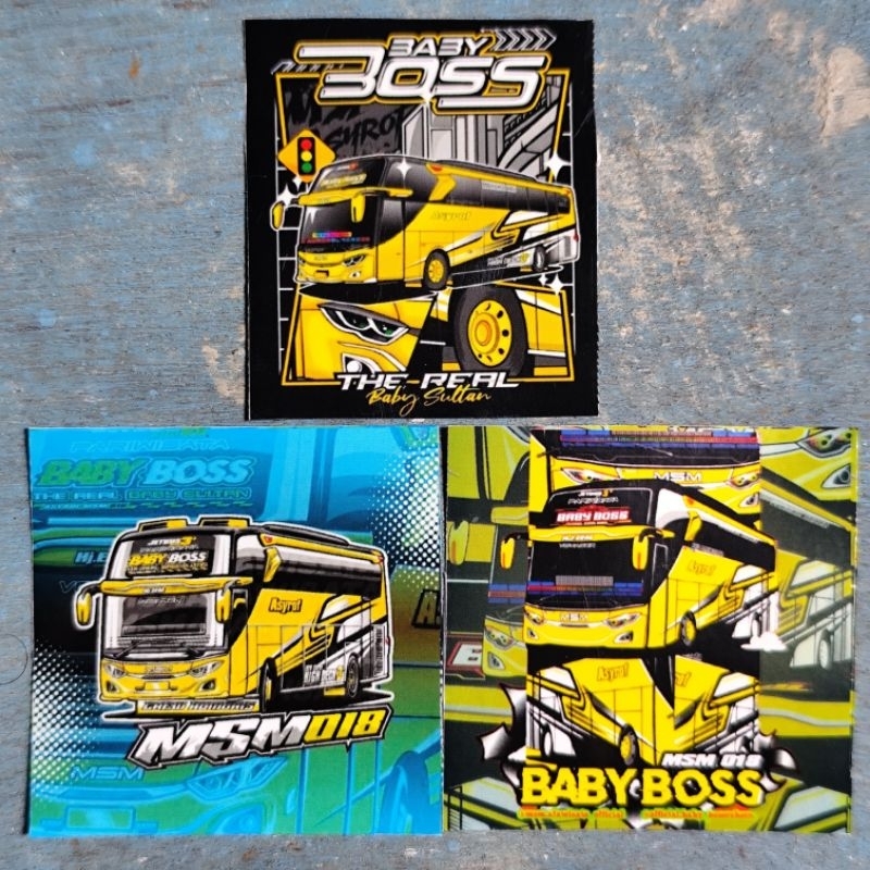 STIKER BUS MSM ASYROF BABY BOSS ISI 3 STIKER