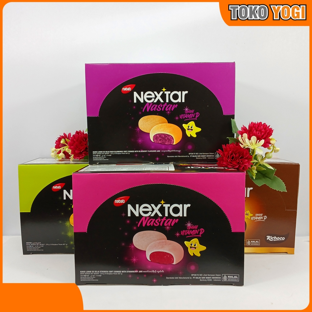 

NEXTAR NASTAR DAN BROWNIES BOX 270g VARIAN || KUKIS LUNAK ISI SELAI || 1 BOX (10 bgks x 27g)