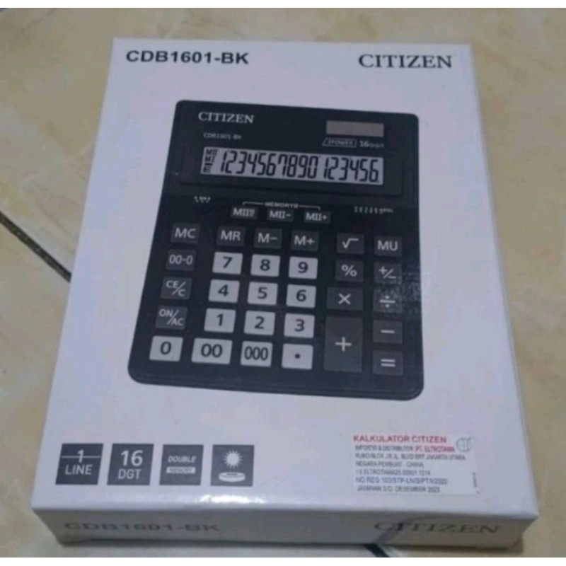 

CITIZEN CDB-1601-BK CALCULATOR / KALKULATOR DESKTOP ORIGINAL