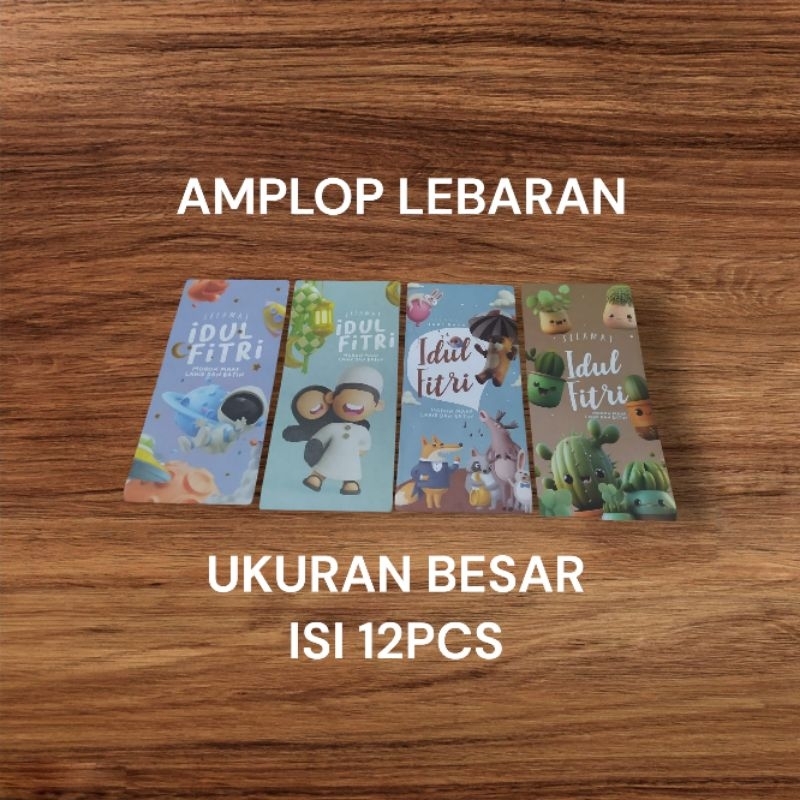 

Amplop Lebaran Kartun Unik Besar Uang Tanpa Lipat isi 12pcs
