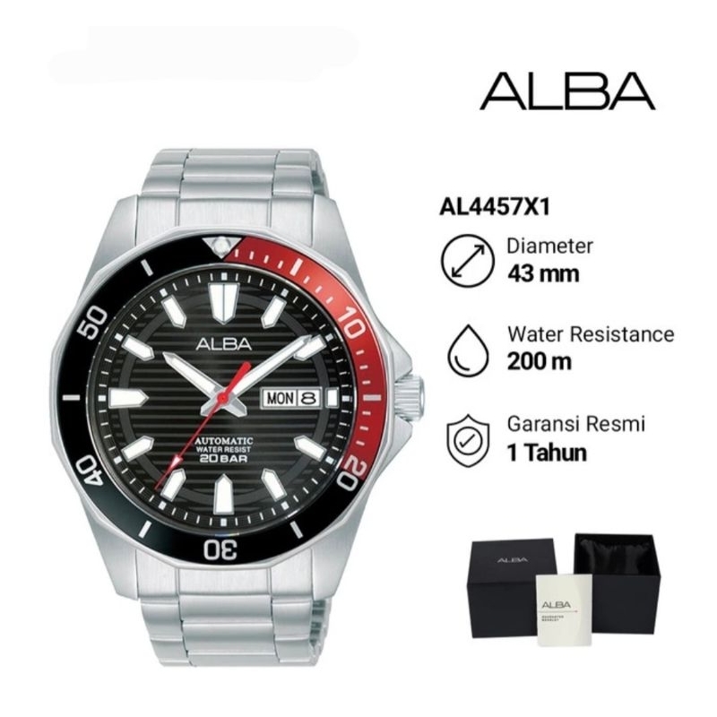 Jam Tangan Pria Alba Automatic AL4457X1 Original Garansi Resmi