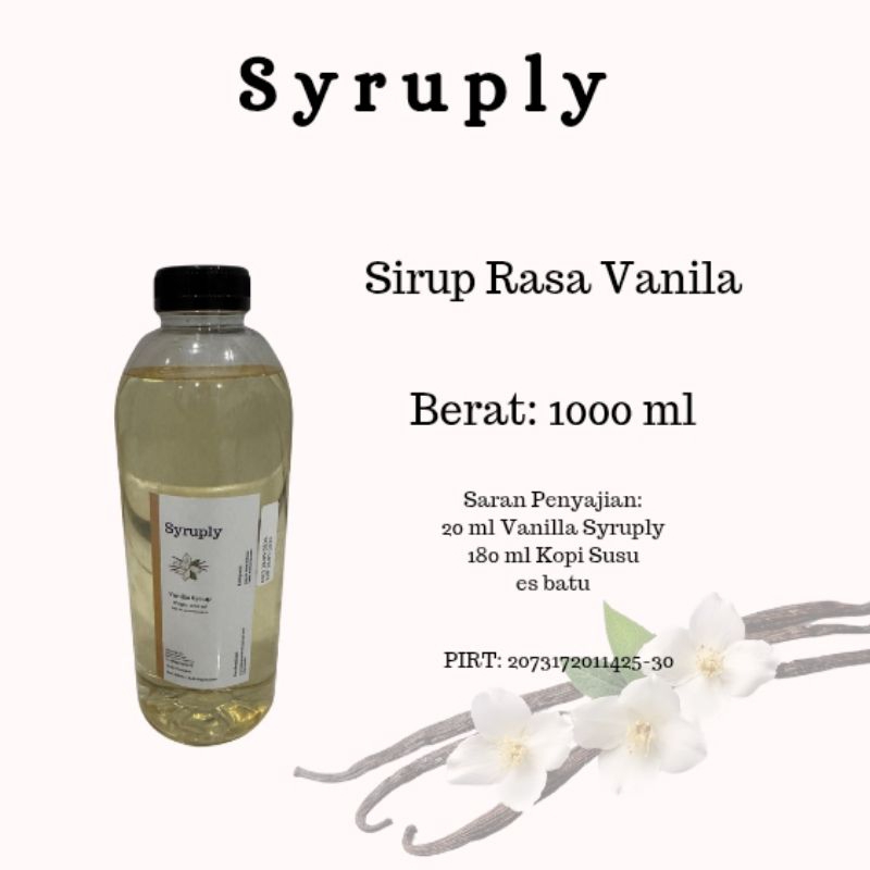 

Syruply Vanilla 1000 ml - Sirup Rasa Vanila